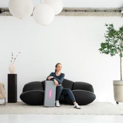 HMS Step na aerobik AS003 šedý/růžový