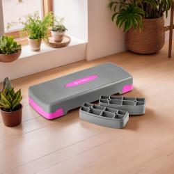 HMS Step na aerobik AS003 šedý/růžový