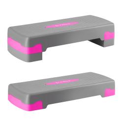 HMS Step na aerobik AS003 šedý/růžový