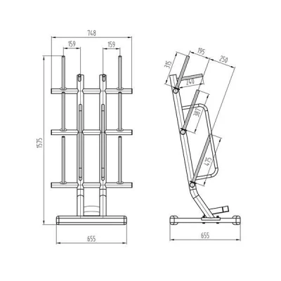 HMS Stojan na Body pump sady STR40