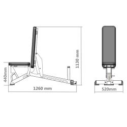 HMS Variabilní posilovací lavice L1237