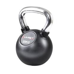 HMS Vinylový kettlebell s chromovaným úchopem KGC 20 kg