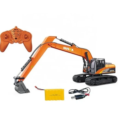 IQ models HN551 oranžový RC bagr s dlouhým ramenem a kovovou lžící 1/14
