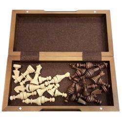 HOT Games Dřevěné magnetické šachy intarzované 24cm