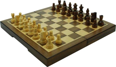 HOT Games Dřevěné magnetické šachy intarzované 24cm HOT Games Dřevěné magnetické šachy intarzované 24cm
