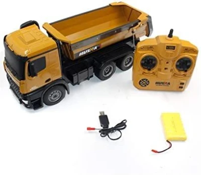 Huina Mercedes-Benz Arocs žlutý celokovový proporcionální RC sklápěč s nosností 3,5 kg