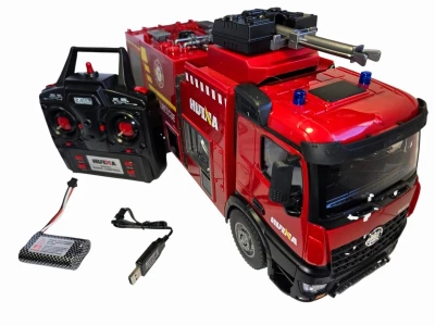 Mercedes-Benz Arocs HASIČI 1:14, s funkční stříkačkou, proporcionální, LED, zvuky, RTR