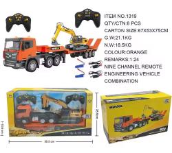 Huina RC sada podvalníku a bagru 1:24