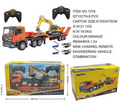 Huina RC sada podvalníku a bagru 1:24