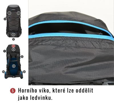 Husky Batoh Expedice Ribon 60l bordo + sleva 300,- na příslušenství