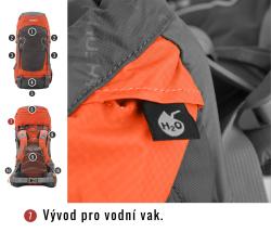 Husky Rony 50l black batoh expedícia