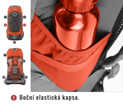 Husky Rony 50l bordo batoh expedice