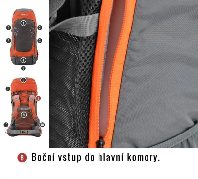 Husky Rony 50l bordo batoh expedice