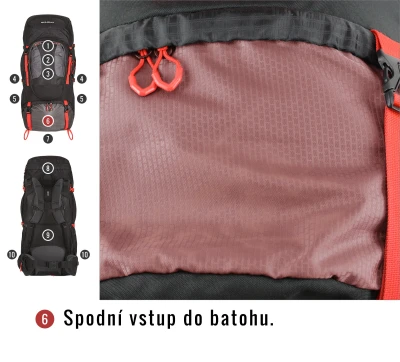 Husky Samont 60+10 l černá batoh expedice