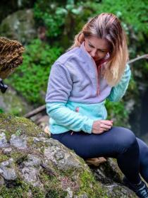 Husky Addy L purple/mint dámska fleecová mikina