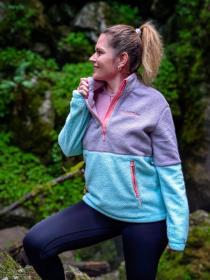 Husky Addy L purple/mint dámska fleecová mikina