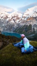 Husky Addy L purple/mint dámska fleecová mikina