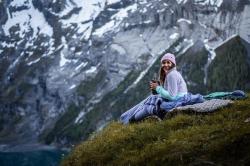 Husky Addy L purple/mint dámska fleecová mikina