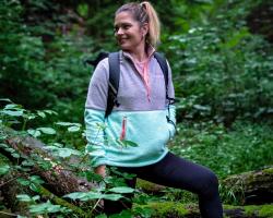 Husky Addy L purple/mint dámska fleecová mikina