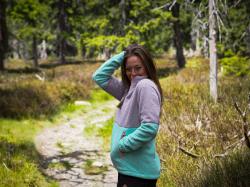 Husky Addy L purple/mint dámska fleecová mikina