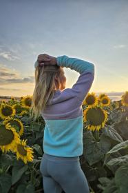 Husky Addy L purple/mint dámska fleecová mikina