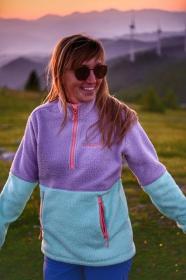 Husky Addy L purple/mint dámska fleecová mikina