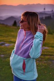 Husky Addy L purple/mint dámska fleecová mikina