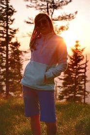 Husky Addy L purple/mint dámska fleecová mikina