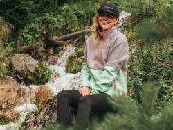 Husky Addy L purple/mint dámska fleecová mikina