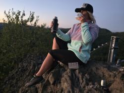 Husky Addy L purple/mint dámska fleecová mikina