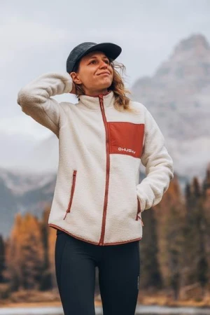 Husky Addy Zip L beige dámská fleecová mikina