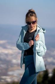 Husky Neoni L light blue dámská hardshell bunda