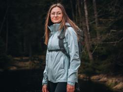 Husky Neoni L light blue dámská hardshell bunda