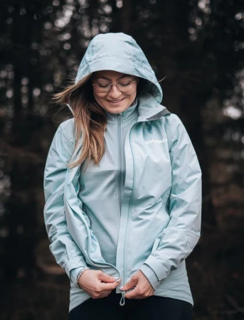 Husky Neoni L light blue dámská hardshell bunda