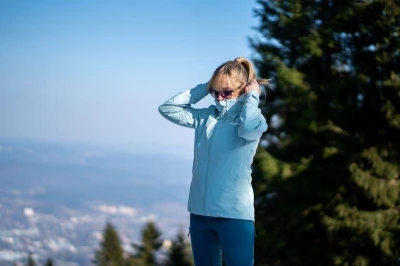 Husky Neoni L light blue dámská hardshell bunda