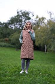 Husky Nilo L brown dámská hardshell vesta