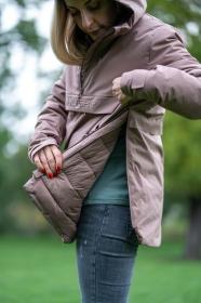 Husky Nesebi L brown dámská hardshellová plněná bunda