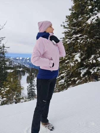 Husky Gambi L pink/blue dámská lyžařská bunda