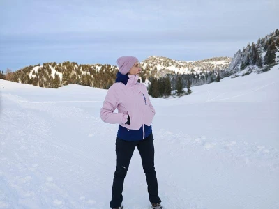 Husky Gambi L pink/blue dámská lyžařská bunda