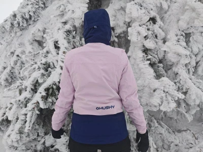 Husky Gambi L pink/blue dámská lyžařská bunda