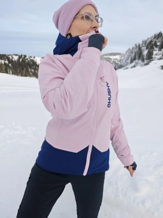 Husky Gambi L pink/blue dámská lyžařská bunda