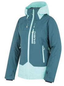 Husky Gambi L turquoise/mint dámska lyžiarska bunda