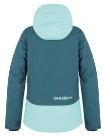 Husky Gambi L turquoise/mint dámská lyžařská bunda