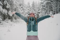 Husky Gambi L turquoise/mint dámská lyžařská bunda