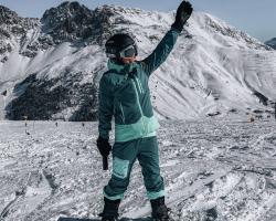 Husky Gambi L turquoise/mint dámská lyžařská bunda