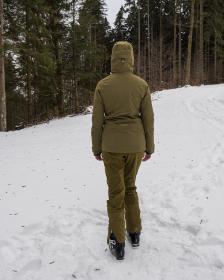 Husky Gambola L dk. khaki dámská lyžařská bunda + šátek Kilpi