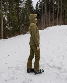 Husky Gambola L dk. khaki dámská lyžařská bunda + šátek Kilpi