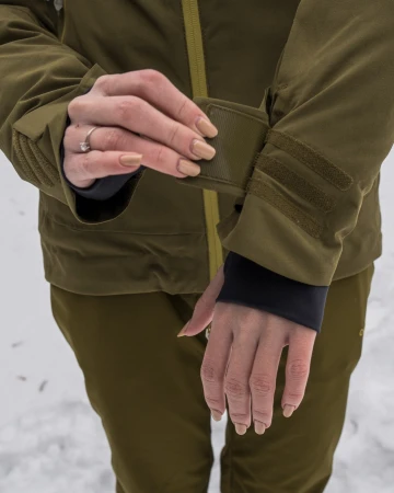 Husky Gambola L dk. khaki dámská lyžařská bunda + šátek Kilpi