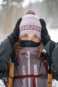 Husky Meralp pink dámská merino čepice