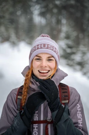 Husky Meralp pink dámská merino čepice